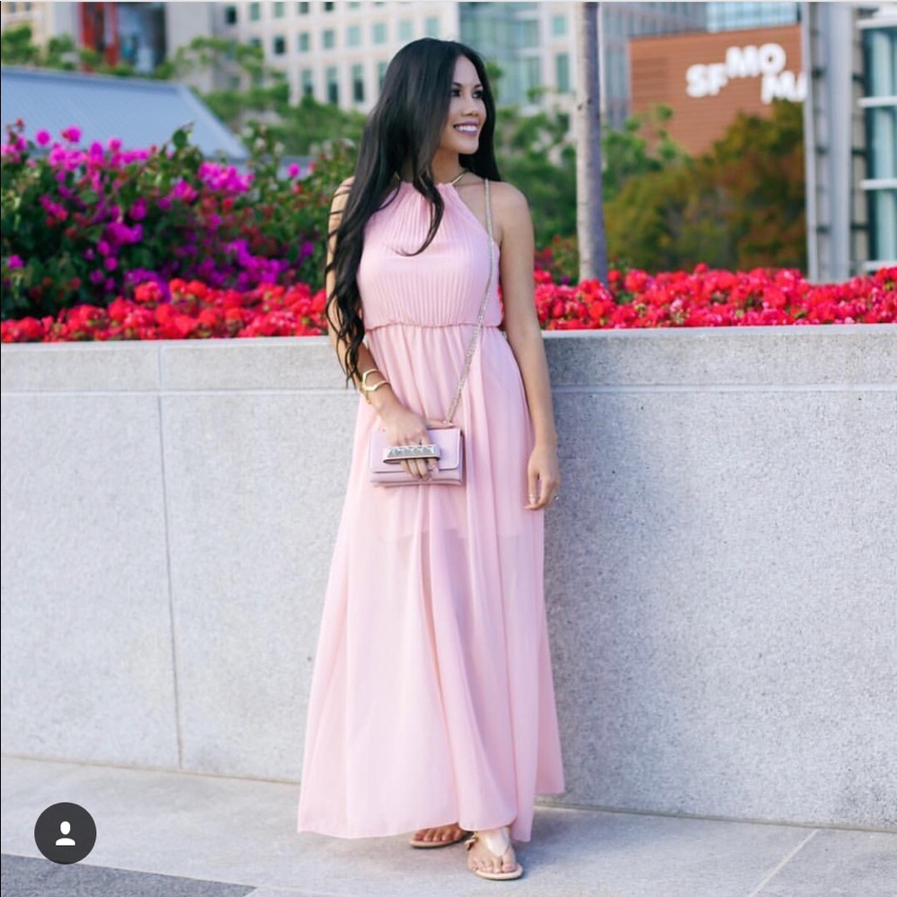 Pink maxi dress